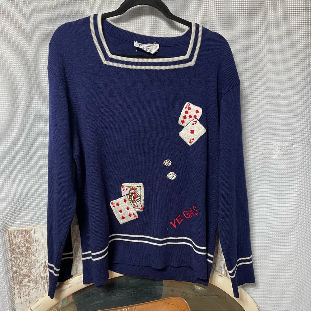Vintage Donnie Lee VEGAS sweater size large